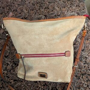 Dooney & Bourke Suede Collection Shoulder/Crossbody Bag In Good Condition